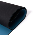 China vendor odor resistant  eco friendly  laminated solid color black two  double layer pu rubber yoga mat